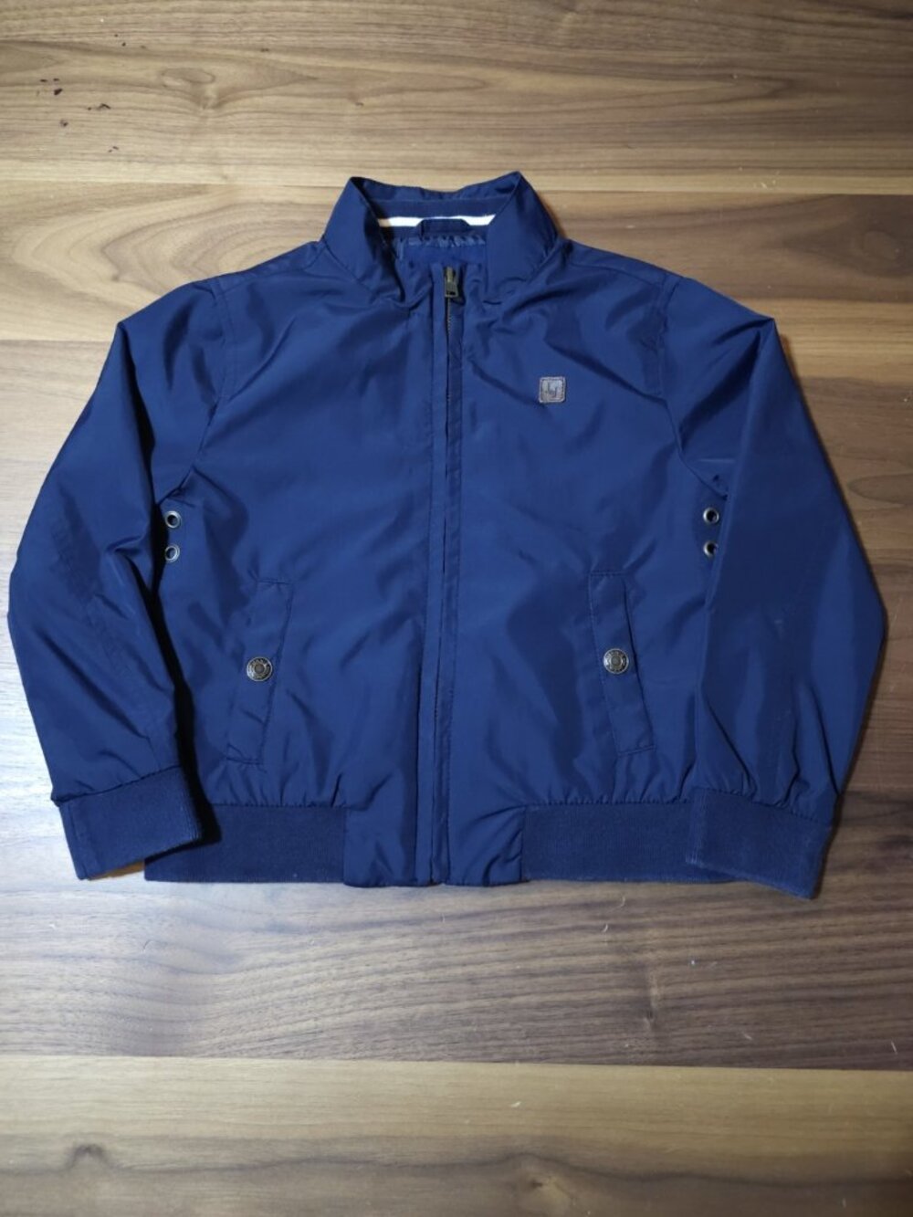 Janie and Jack Navy Bomber Jacket Boys 4 Lined Zip Up